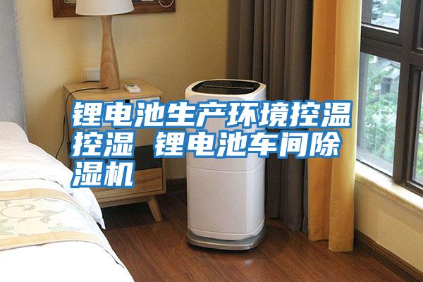 鋰電池生產環境控溫控濕 鋰電池車間除濕機