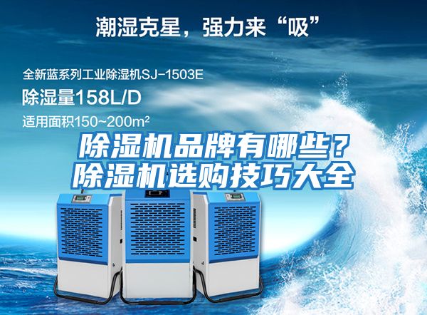 除濕機品牌有哪些？除濕機選購技巧大全